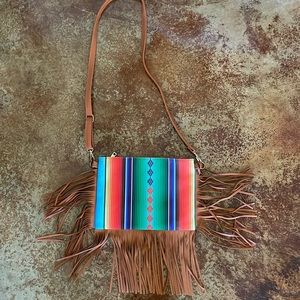 Serape Purse with Fringe